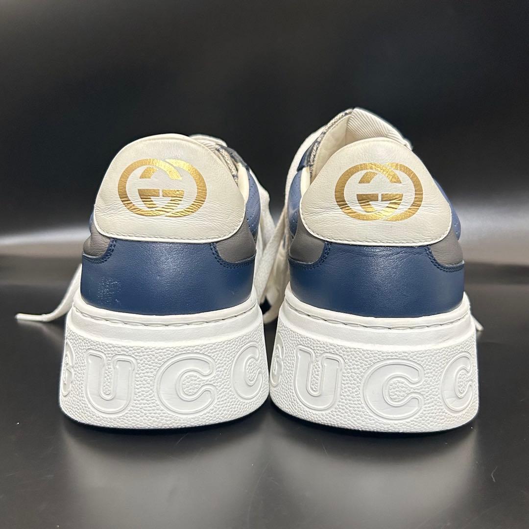 【専用】グッチ ローカットスニーカー GG柄 厚底 メンズ PVC グレー