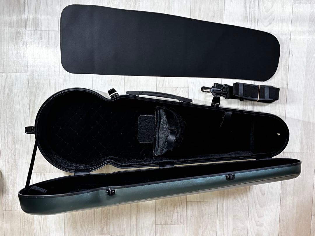 カーボンファイバービオラケース軽量、ダークグリーン、新品未使用、送料無料