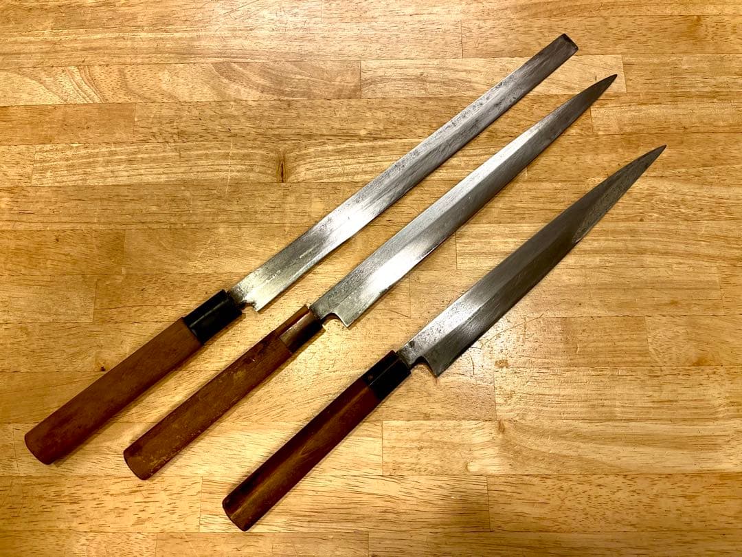 た*と様 蛸引包丁、柳刃包丁　3本まとめて　堺久光、無銘