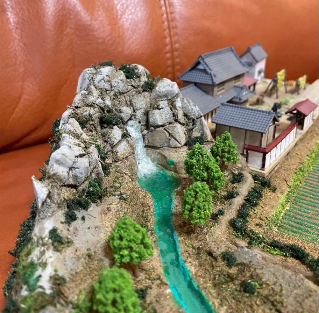 Nゲージ ジオラマ 田舎の風景　44cm×38cm