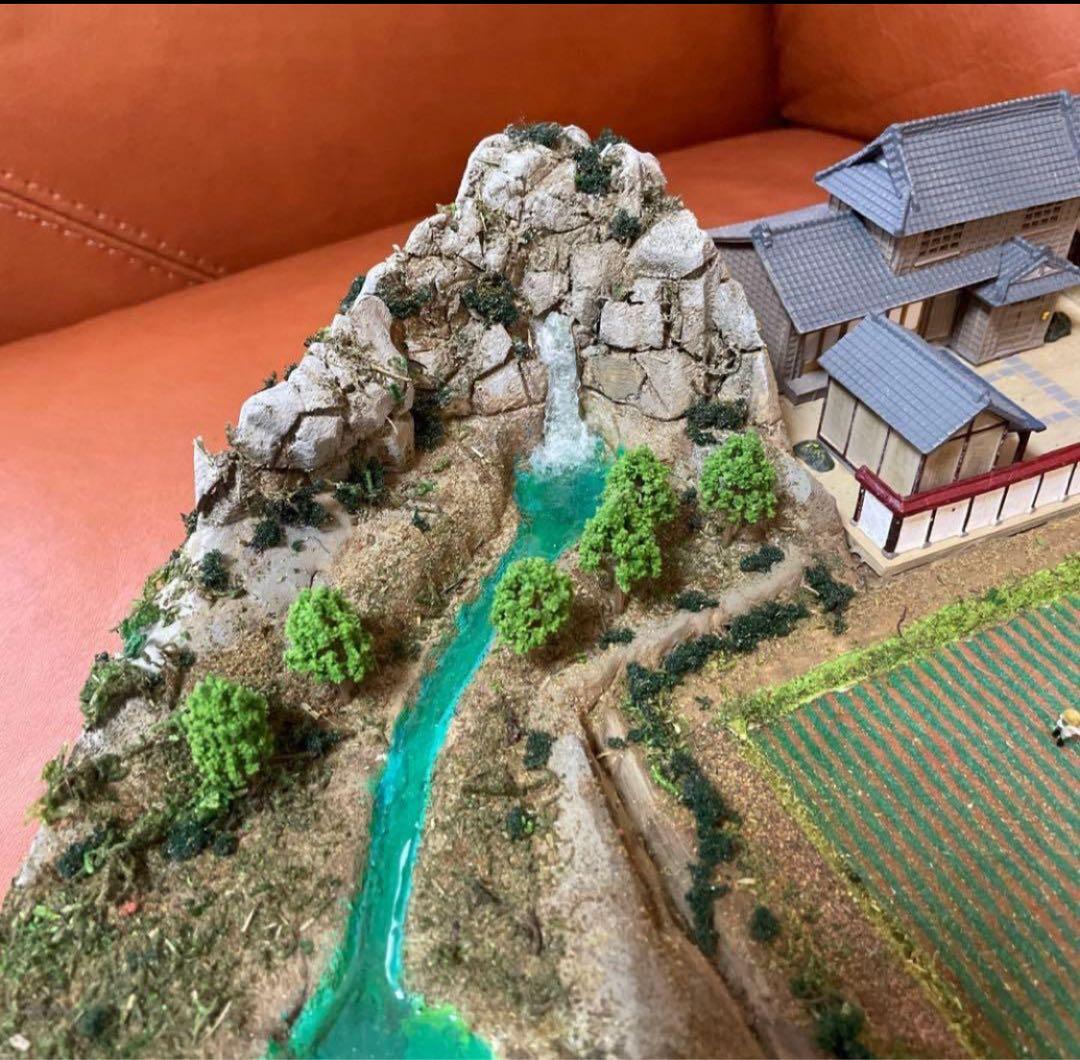Nゲージ ジオラマ 田舎の風景　44cm×38cm