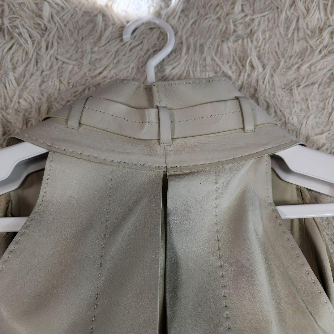 タグ付き サルヴァトーレフェラガモ オールレザー ロングコート シェルボタン