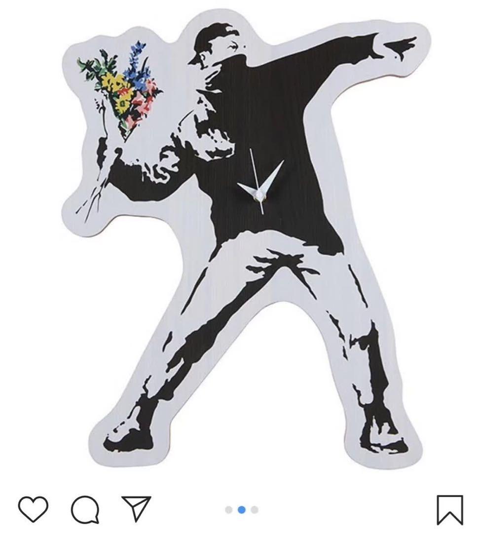 新品時計　SYNC WALL CLOCK FLOWER BOMBER