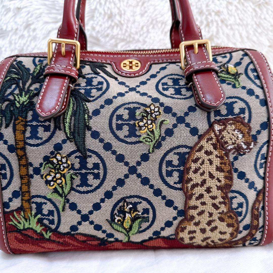 ✨超希少 美品✨ トリーバーチ Tモノグラム ボストン ジャガード 2way