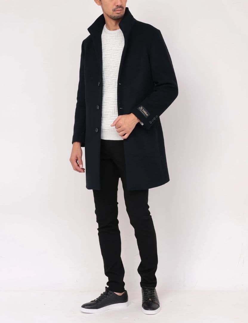 イタリア製【定価59,400円】ハイストリート　ミリオールメルトンスタンドコート