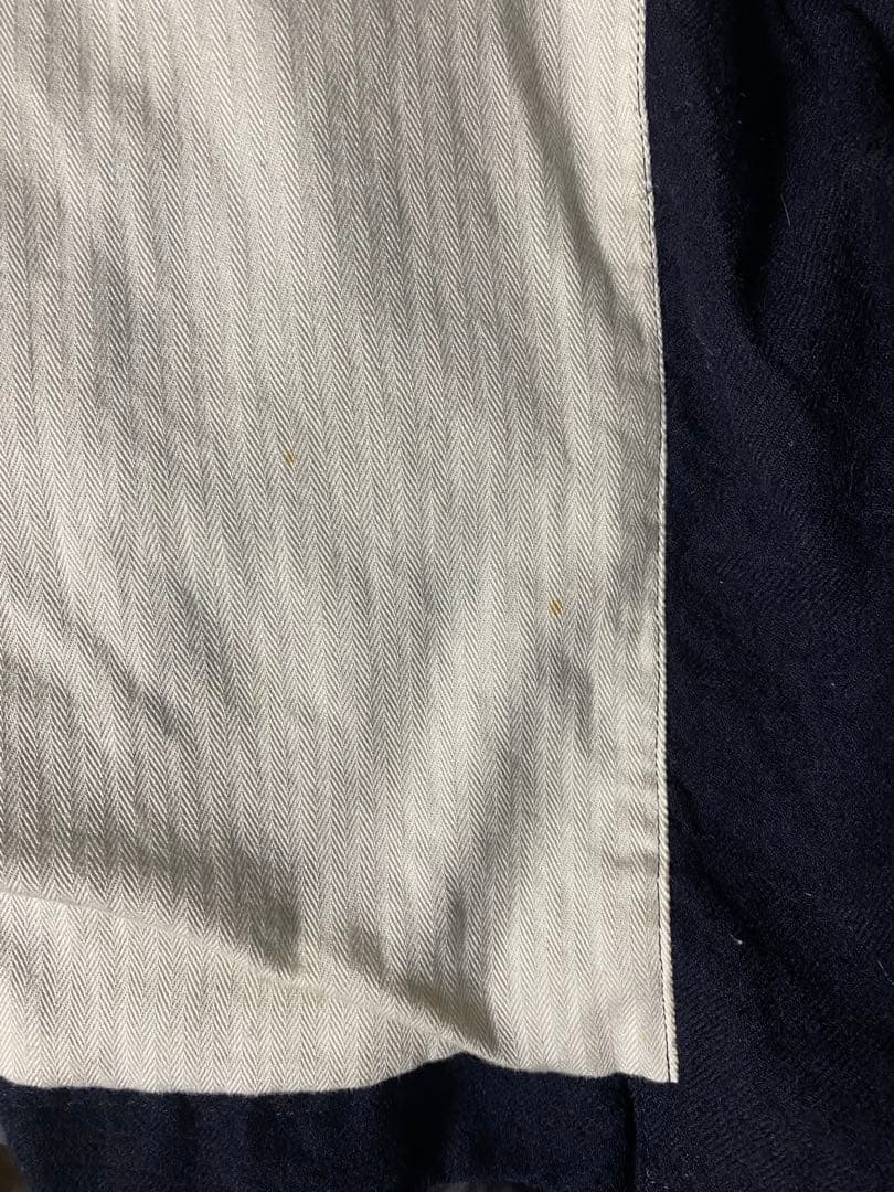 コムデギャルソンオム ウール 縮絨 バルマカーンコート 2017 ネイビー