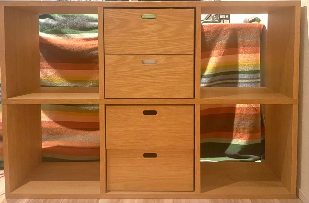 はる→送料込み【無印良品】スタッキングシェルフ ３段×２列セット