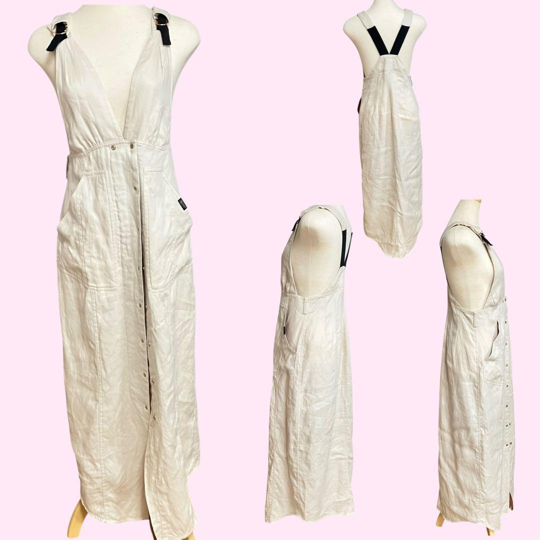 美品　フォトコピュー ジャンパースカート CLAUDE リネン　サロペット