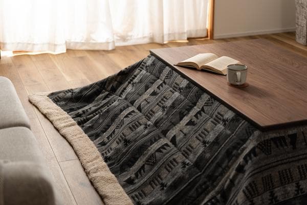 おしゃれ ふかふか かわいい オルテガ 暖かい 長方形 こたつ布団 グレー