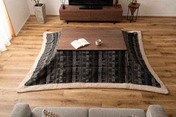 おしゃれ ふかふか かわいい オルテガ 暖かい 長方形 こたつ布団 グレー