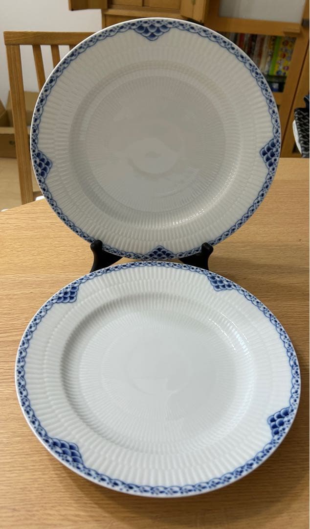 【2枚セット】ロイヤルコペンハーゲン プレート 大皿（25cm）プリンセスブルー