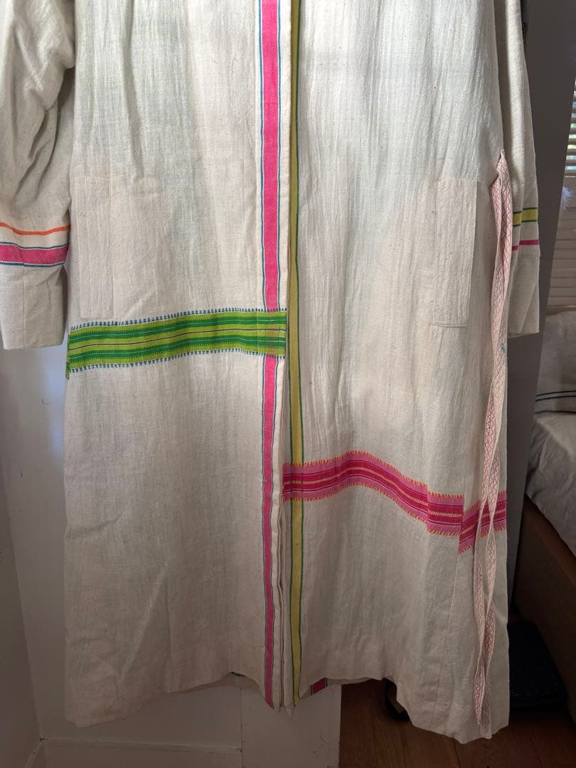 INJIRI アイボリー ストライプ ロングコート (値下げ)