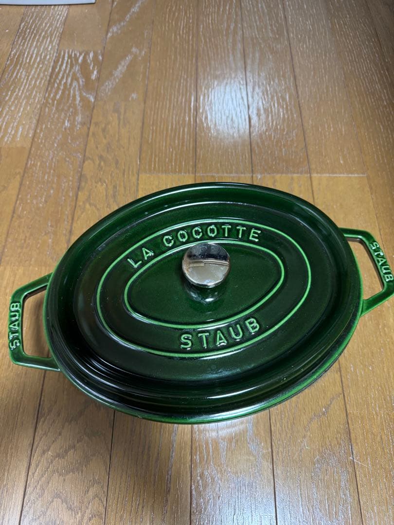 ストウブ　ピコココット　オーバル　27cm バジルグリーン