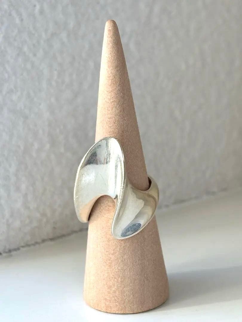 [used]シルバー 925 ウェーブデザイン リング