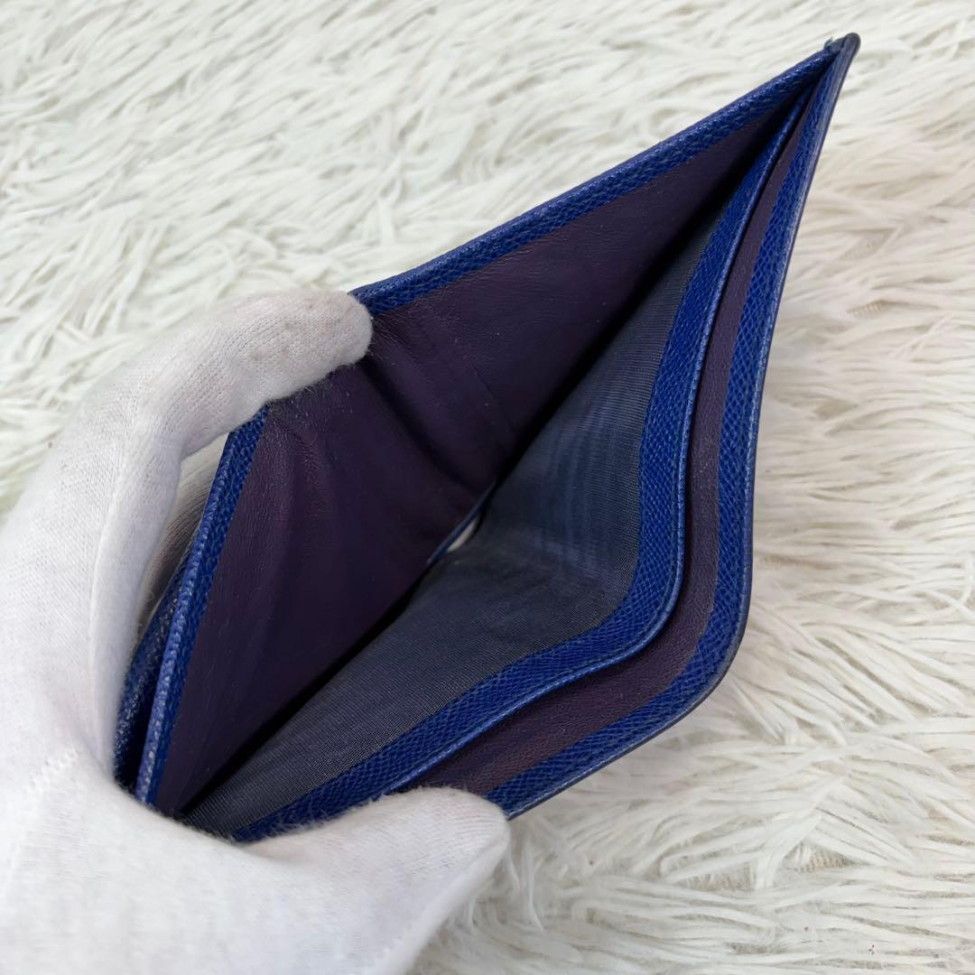 美品✨BVLGARI ブルガリ マン 折り財布 ビーゼロワン ブルー