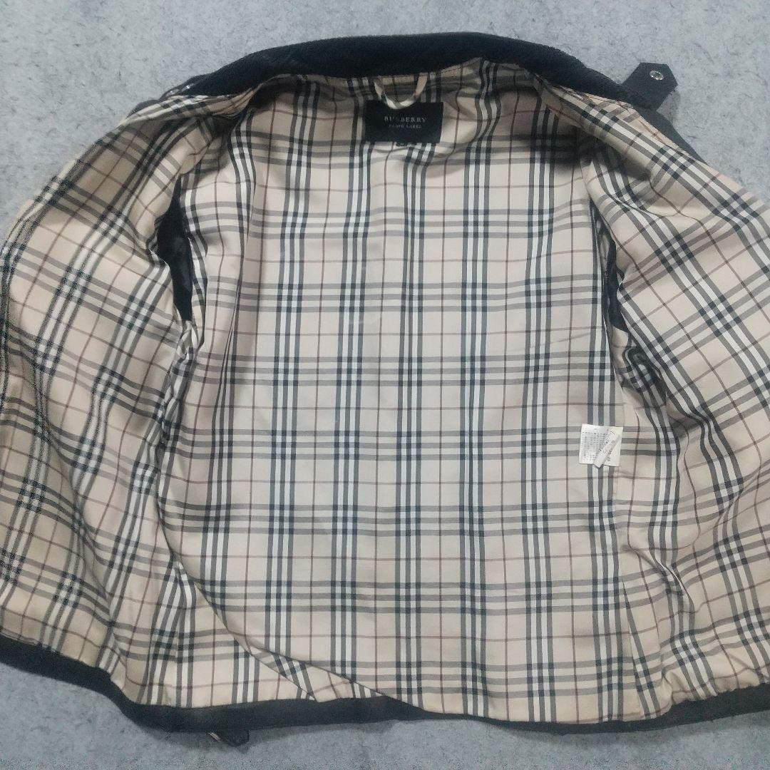 バーバリーブラックレーベル ライダース ブルゾン 革ジャン ラムレザー アウター