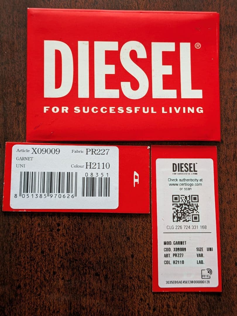 DIESEL ディーゼル　ラウンドファスナー長財布 X09009-PR227深緑