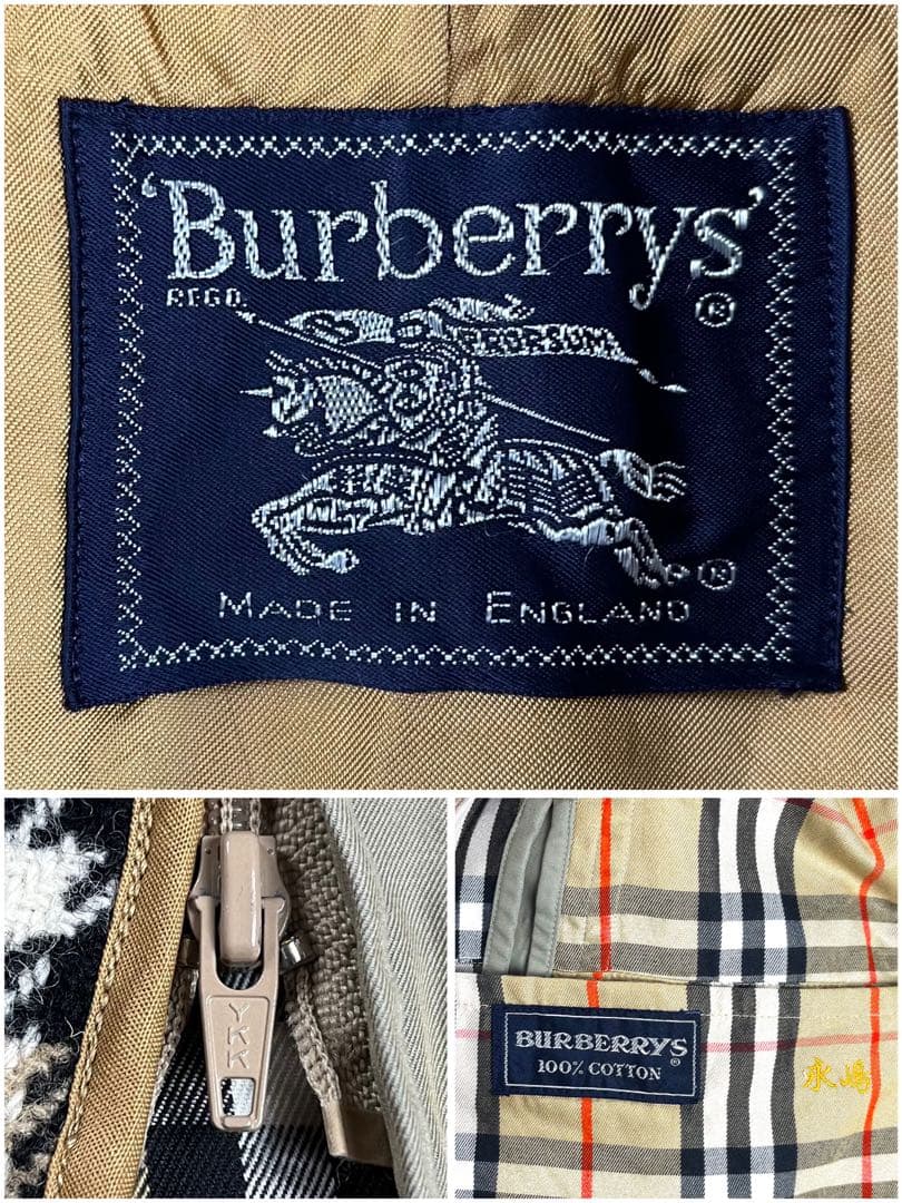 希少 バーバリーズ 90's ライナー付 英国製 トレンチコート ノバチェック