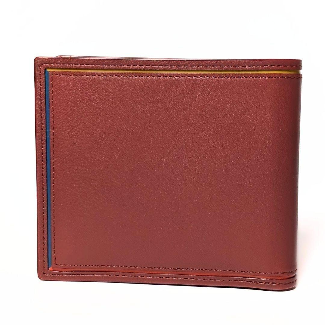 新品✨ポールスミス✨Paul Smith ストライプ 折り 財布 メンズ 本革