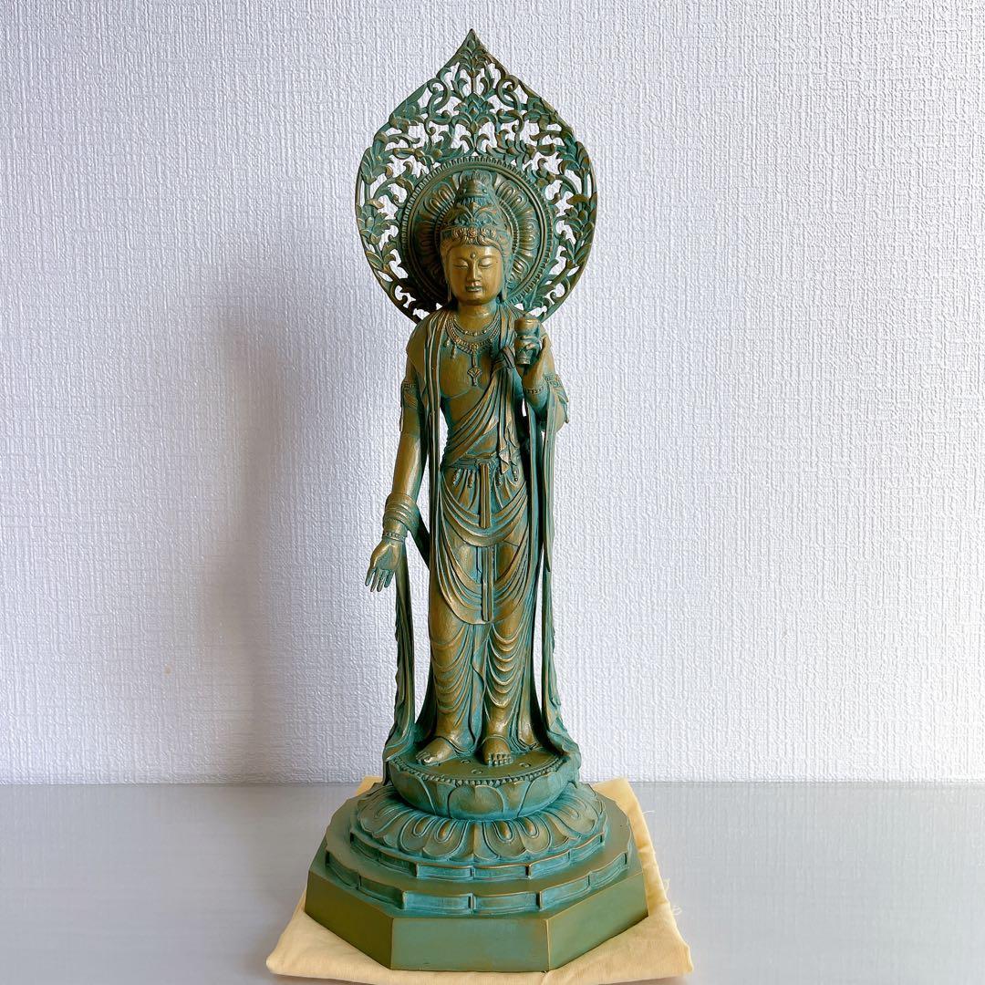 大佛師 松久宗琳作 瑠璃観音 ブロンズ 仏像 在銘　認定書あり 569/1000