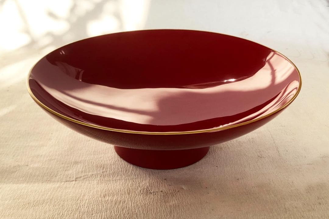 大杯 大盃 朱渕金盃 7寸 21cm 木製 漆塗り 酒器 お正月 おせち お屠蘇