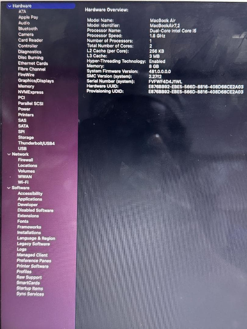 MacBook Air 13インチ 2017 Core i5 SSD新品・美