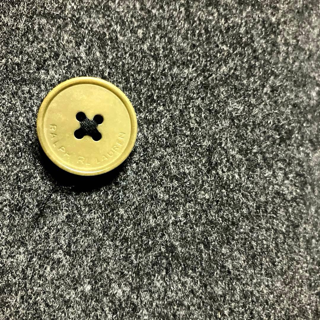 【美品】ラルフローレン　カシミア65%コート 9号　グレー　裏地あり　ウール混