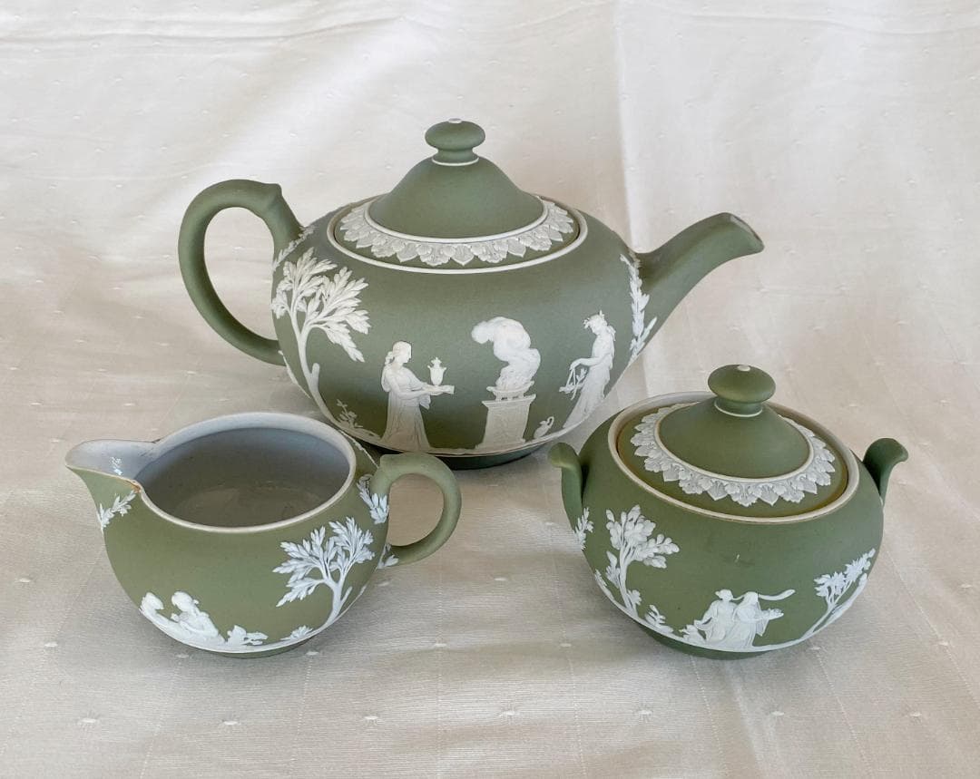 ヴィンテージ　ウェッジウッド　ジャスパーウエア　３点セット