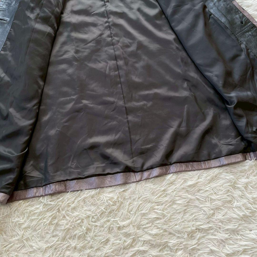 レアデザイン✨PIERRE BALMAIN　ラムレザー　ロング　コート　タグ付き