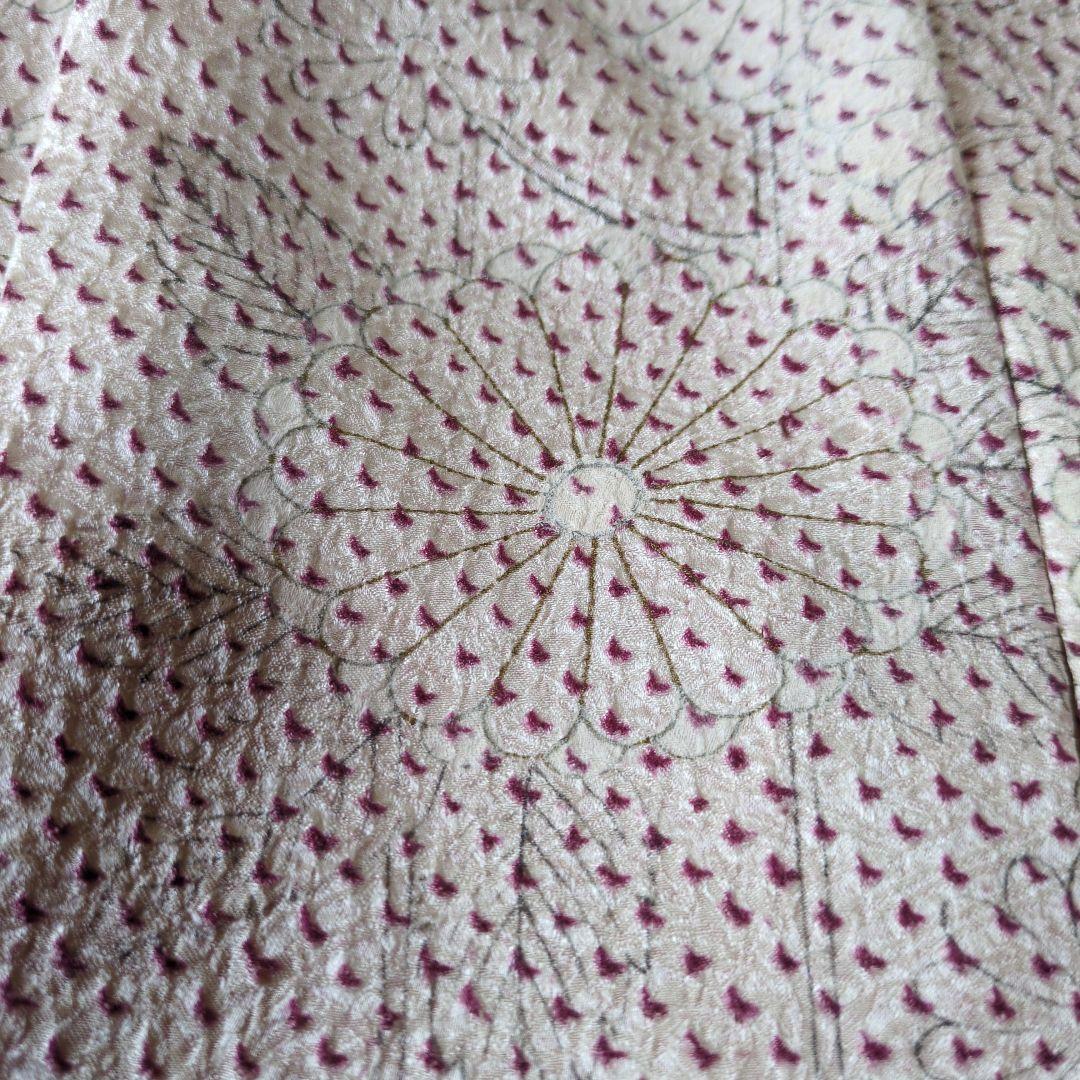 七五三３歳正絹絞りの花柄入りの被布（中綿無し）