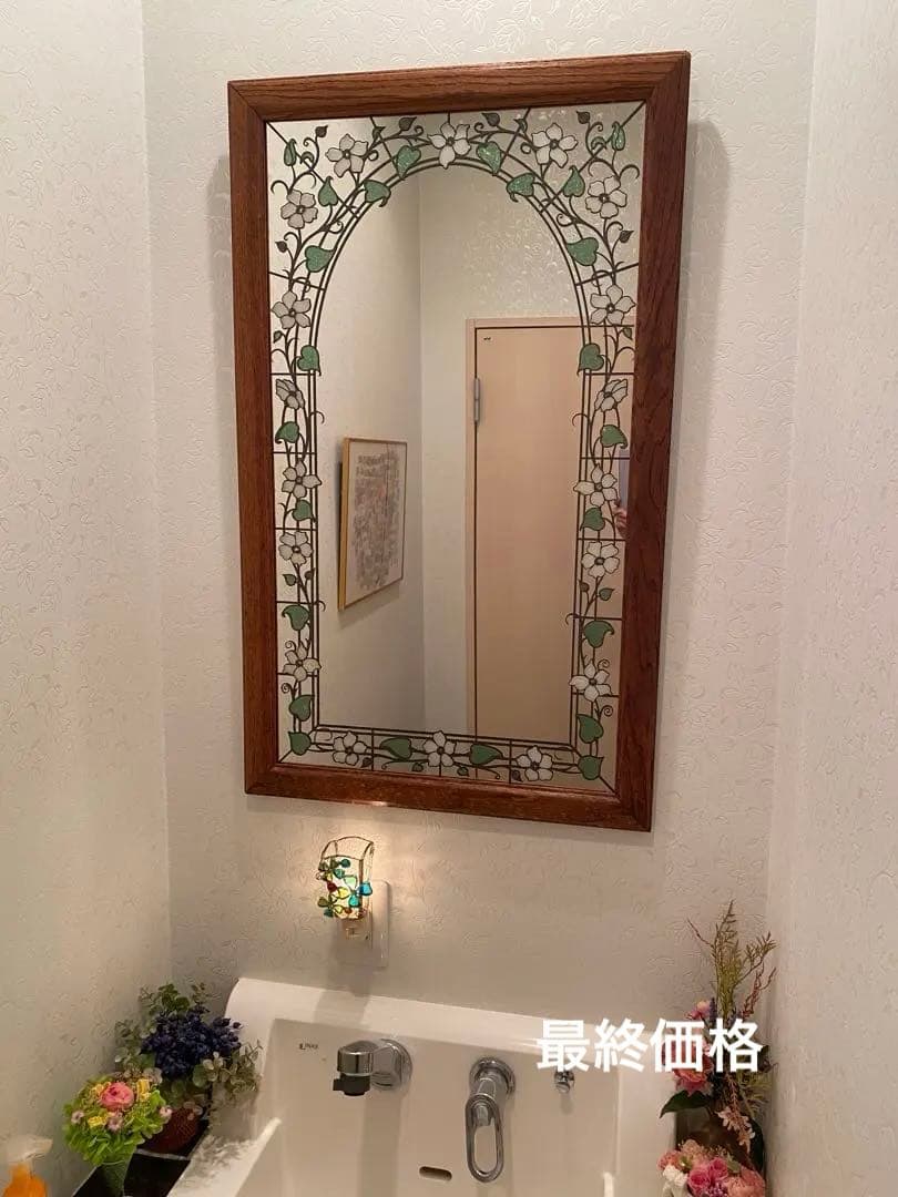 壁掛け鏡 ステンドグラス風 #ステンドグラス #壁掛け鏡 #鏡