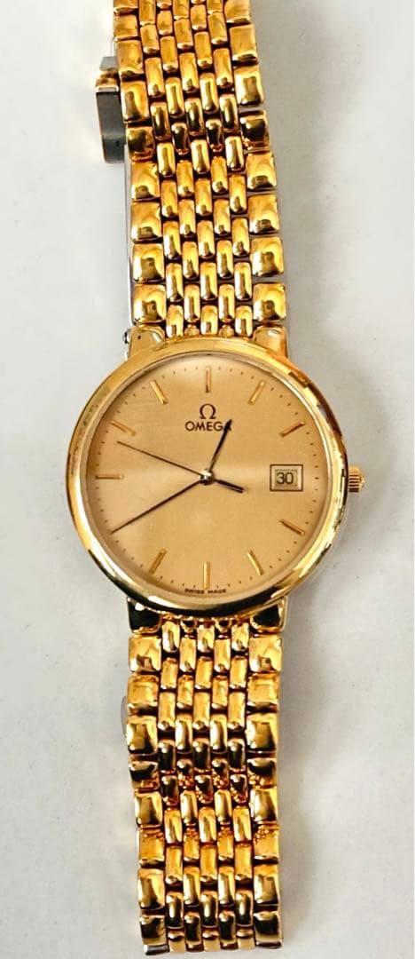 【高級】OMEGAオメガ デビル ゴールドクォーツ メンズ 【中古】