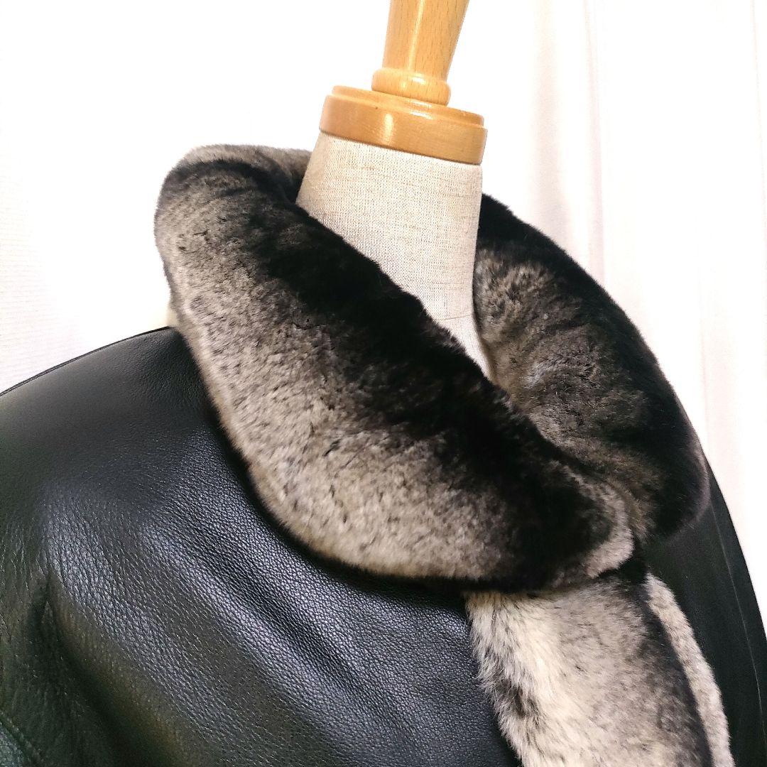 【美品】チンチラ ファー付き リアル レザージャケット