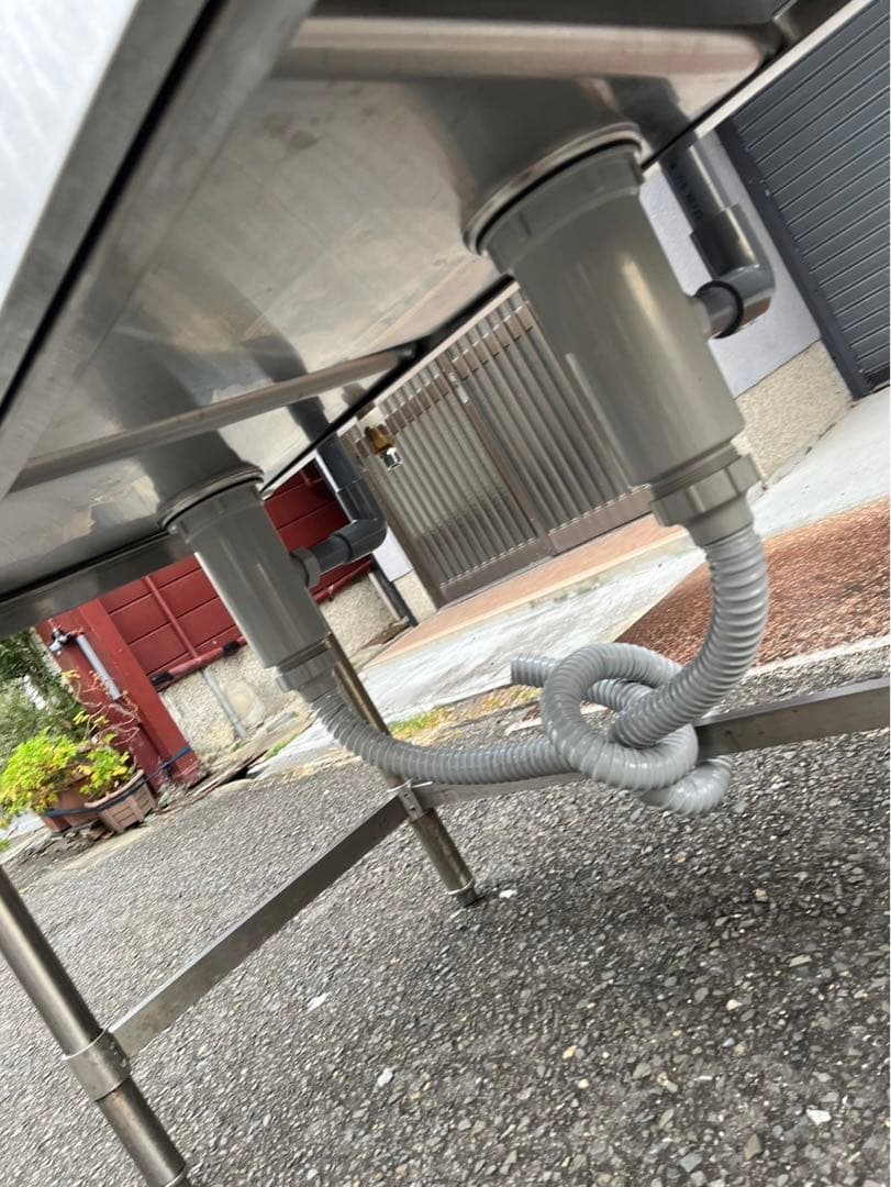 ひ　5点セット 2槽シンク2口蛇口付き 幅1150×奥600×高さ830