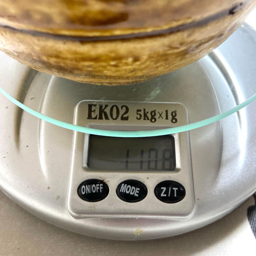 古酒　サントリー山崎12年　黄瀬戸竹文徳利瓶