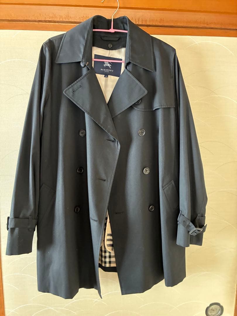 【バーバリー ロンドン】ショート　トレンチコート　黒　44 美品❗️