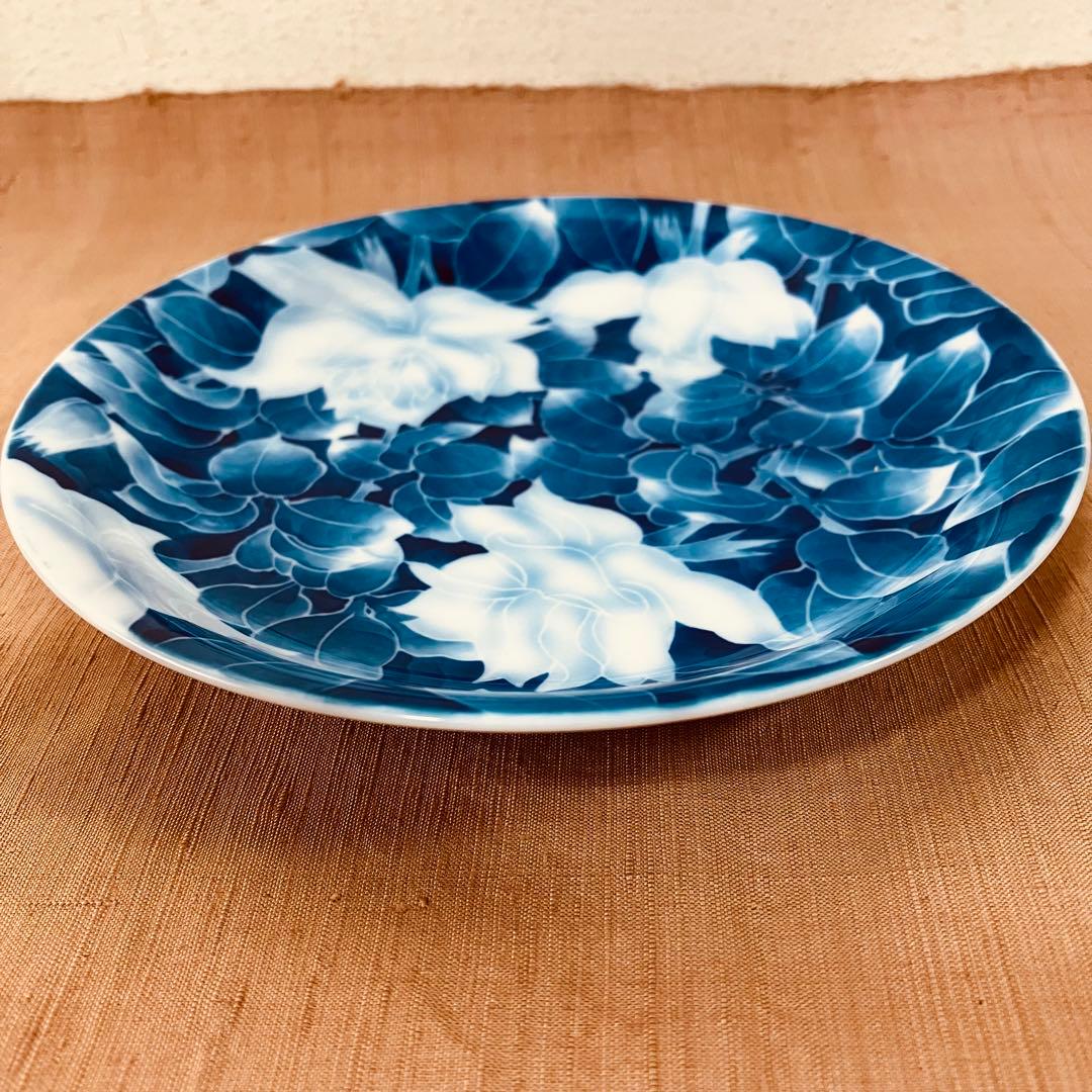 深川製磁　古代バラ　２枚　皿　有田焼　ハンドペイント　古代薔薇