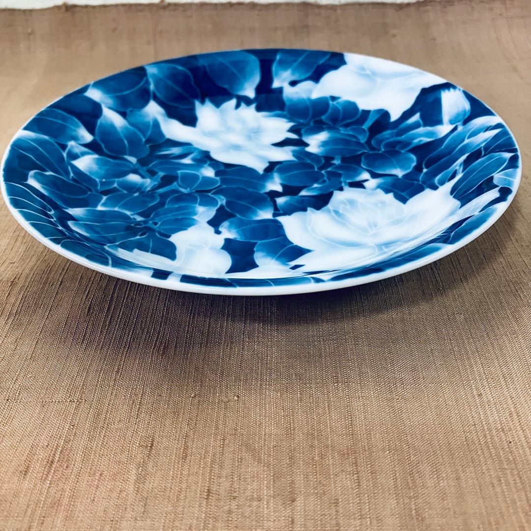 深川製磁　古代バラ　２枚　皿　有田焼　ハンドペイント　古代薔薇