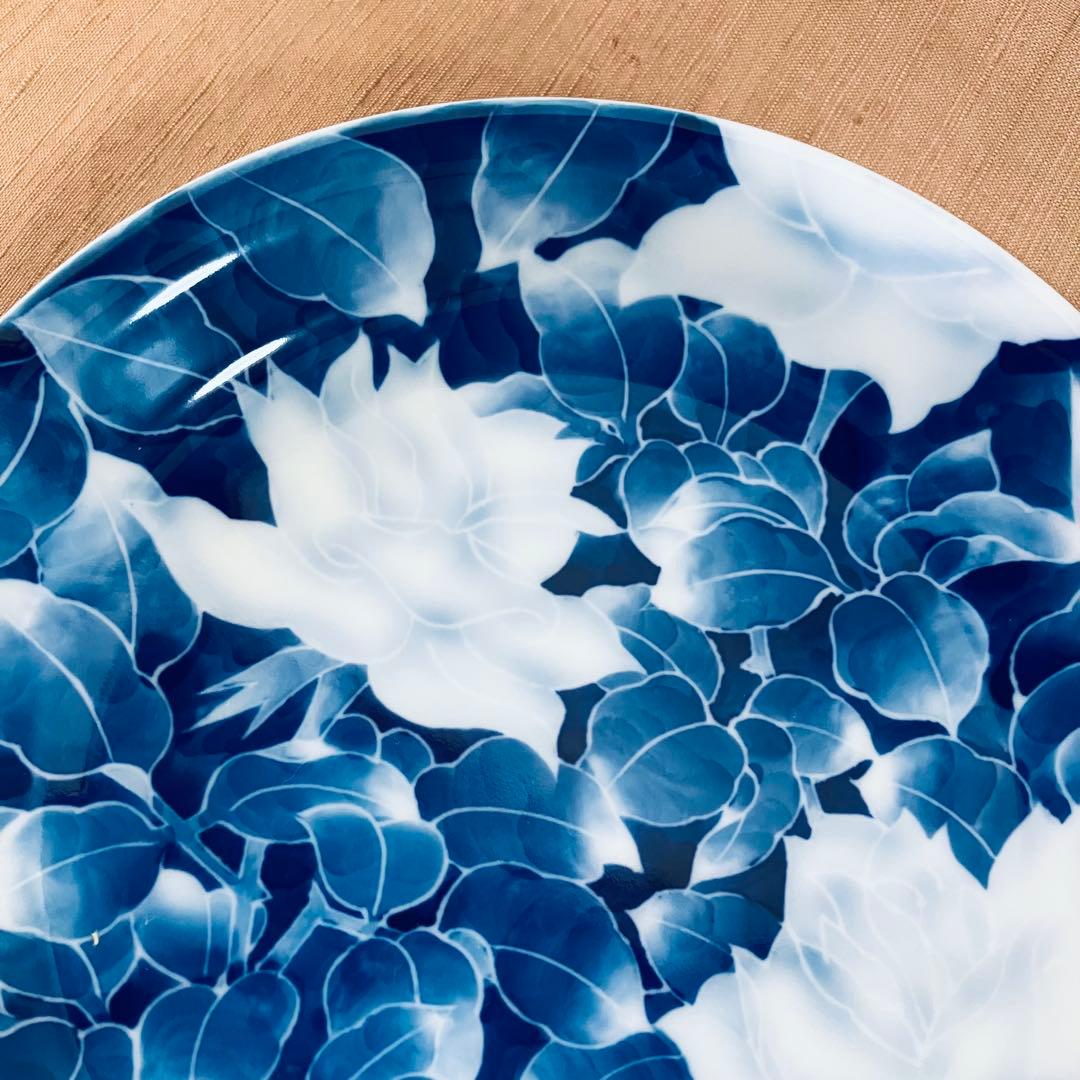 深川製磁　古代バラ　２枚　皿　有田焼　ハンドペイント　古代薔薇