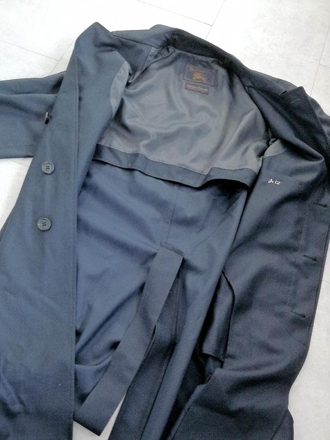 バーバリー PRESTIGE COLLECTION シルク混 ステンカラーコート