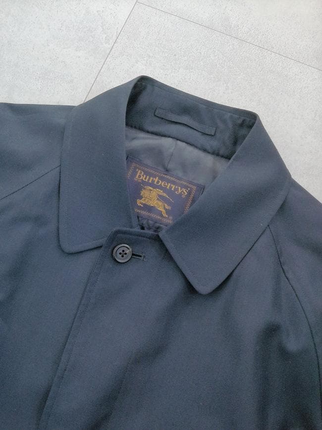 バーバリー PRESTIGE COLLECTION シルク混 ステンカラーコート