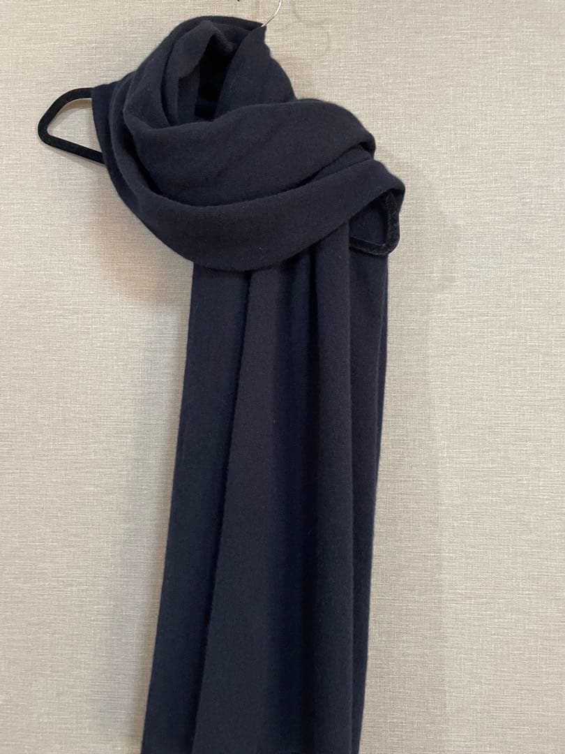 23区イタリア製カシミヤ100%ニットネイビー ショール