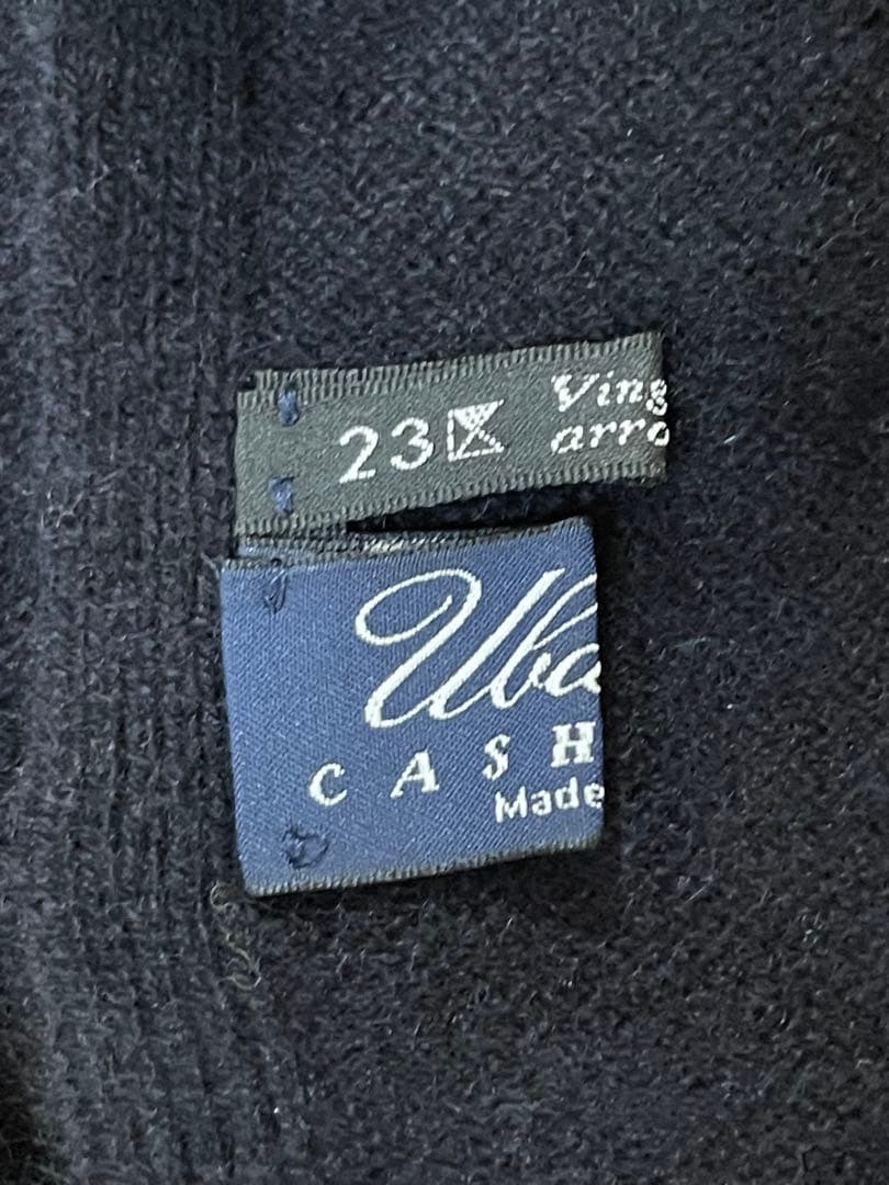 23区イタリア製カシミヤ100%ニットネイビー ショール