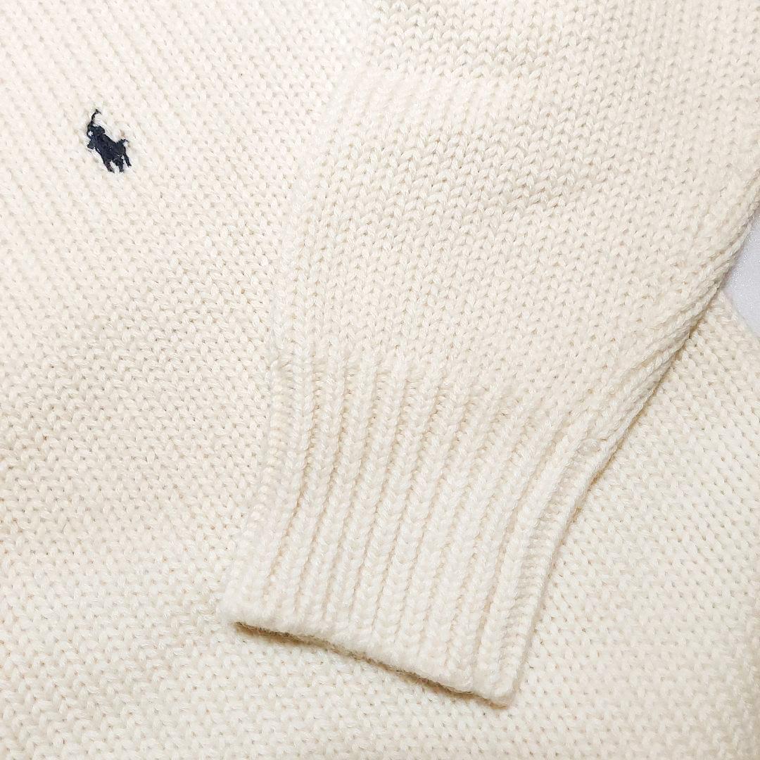 ポロラルフローレン✨ローゲージニット ざっくりボリューム 厚手 あったか オフ白