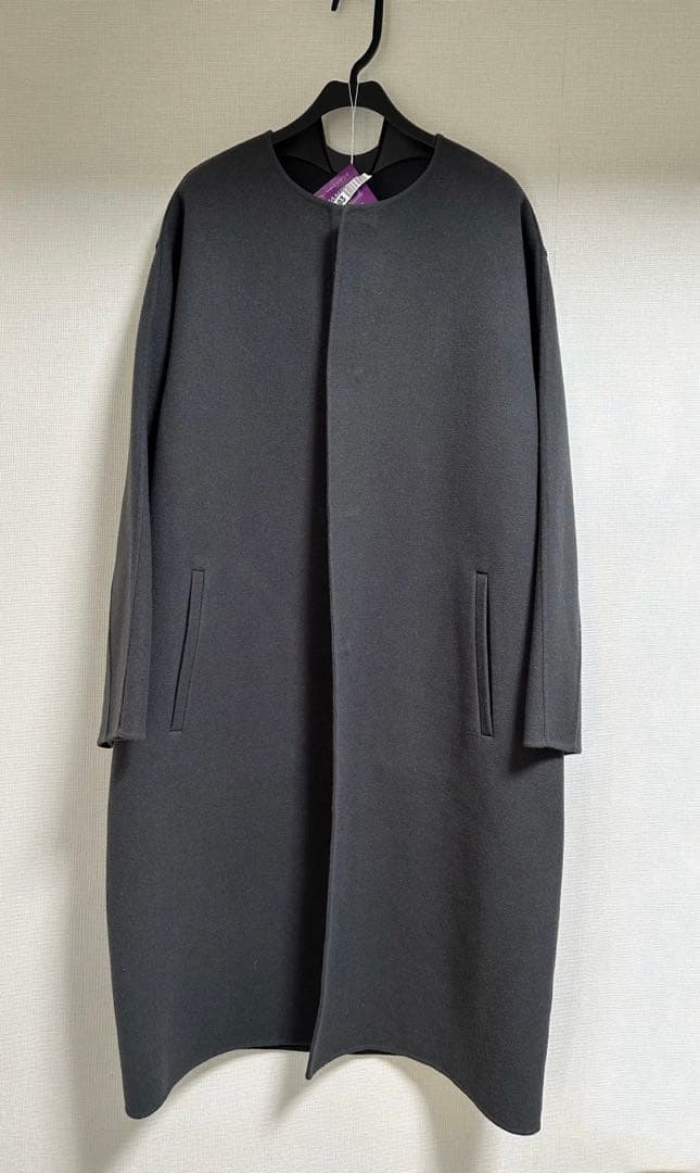 drawer ウールリバーノーカラーコート　ドゥロワー