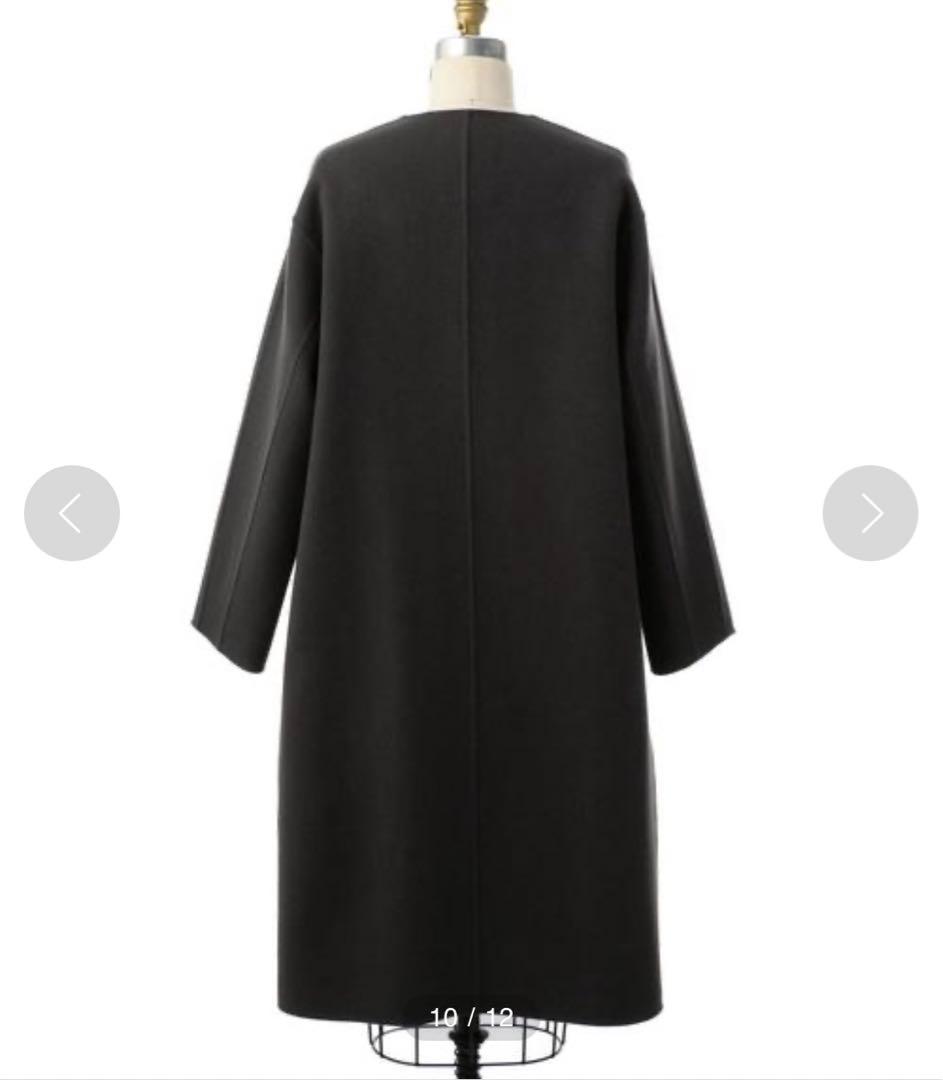 drawer ウールリバーノーカラーコート　ドゥロワー