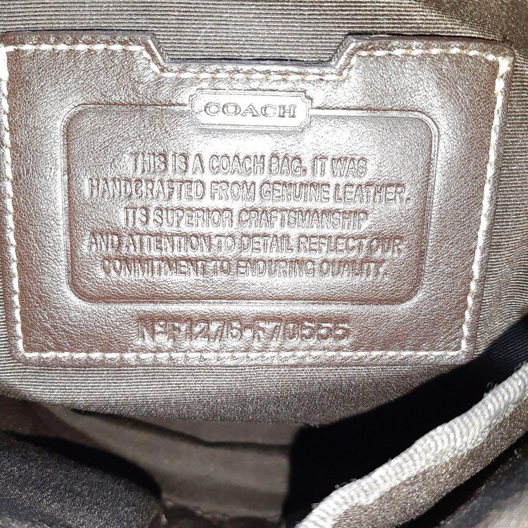 【美品】コーチ　ショルダーバッグ　メッセンジャーレザー　ブラウン　F70555