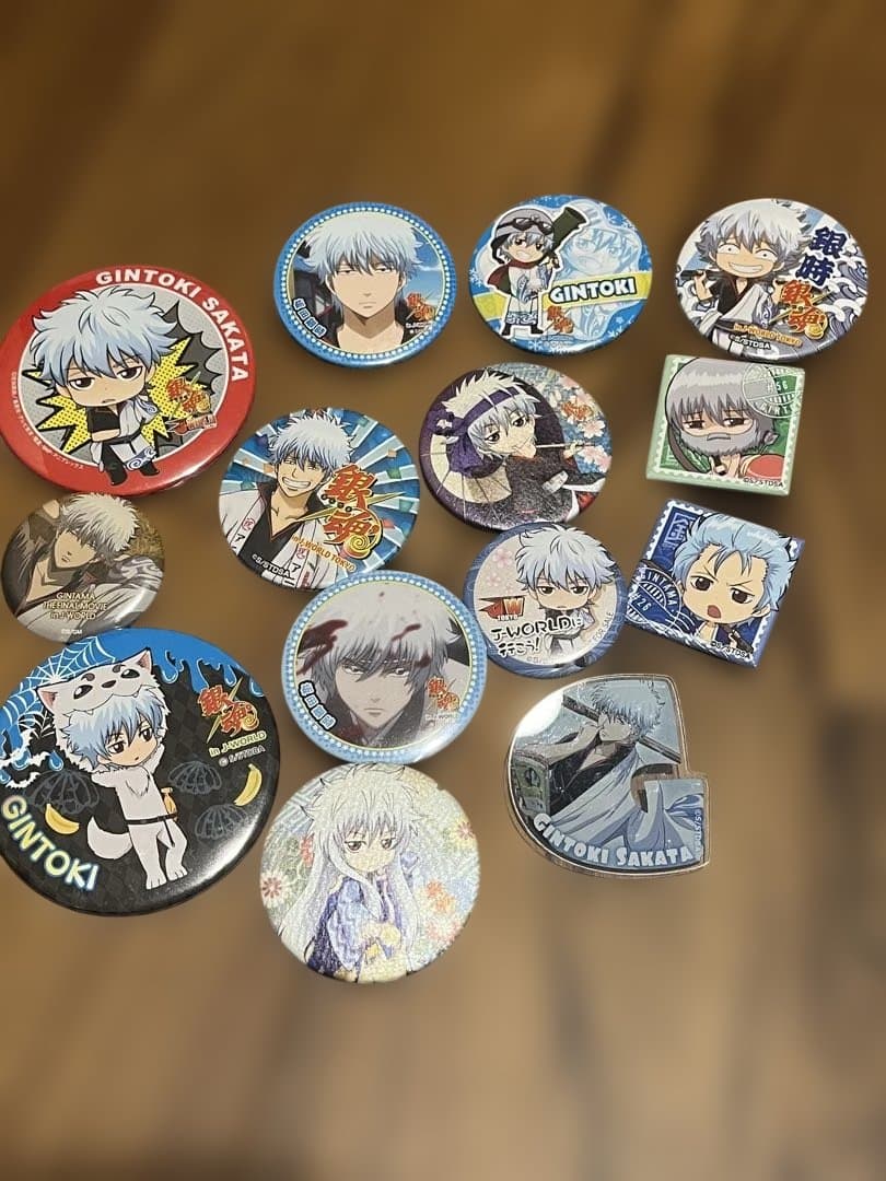 銀魂 坂田銀時　缶バッジ 14個セット