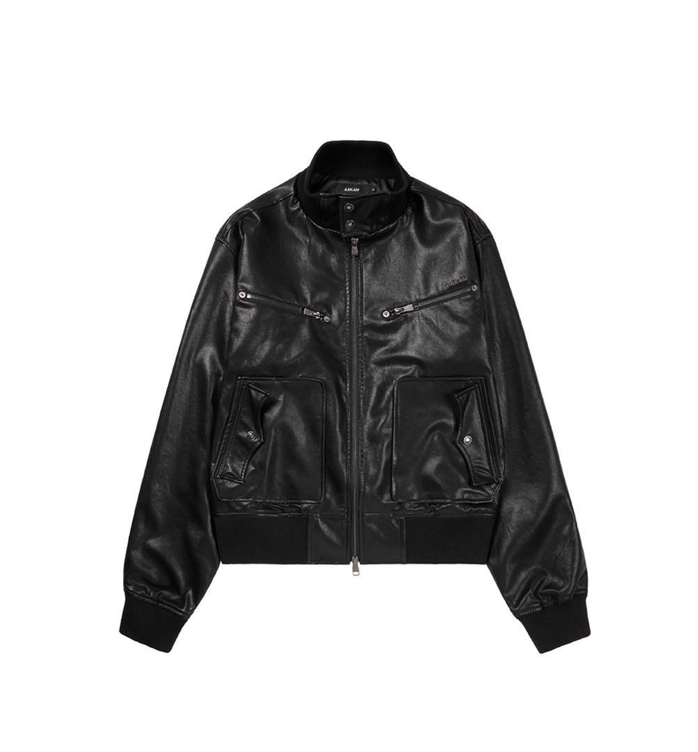 AAKAM アカム ブラックレザージャケット　サイズ:1