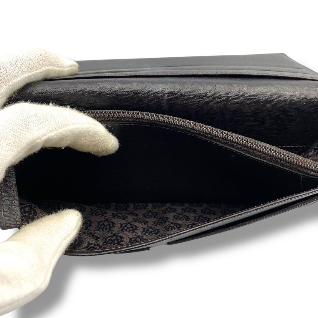 未使用級 Dunhill ダンヒル 長財布 サイドカー オールレザー 黒